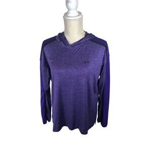Under Armour Purple Space Dyed Lightweight Hoodie Top - S